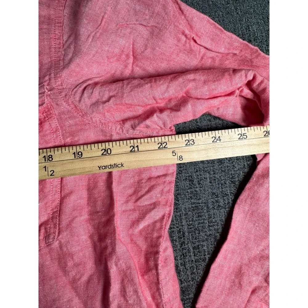 Banana Republic Soft Wash Coral Pink Button Up Shirt Mens XL Long Sleeve‎ Pocket